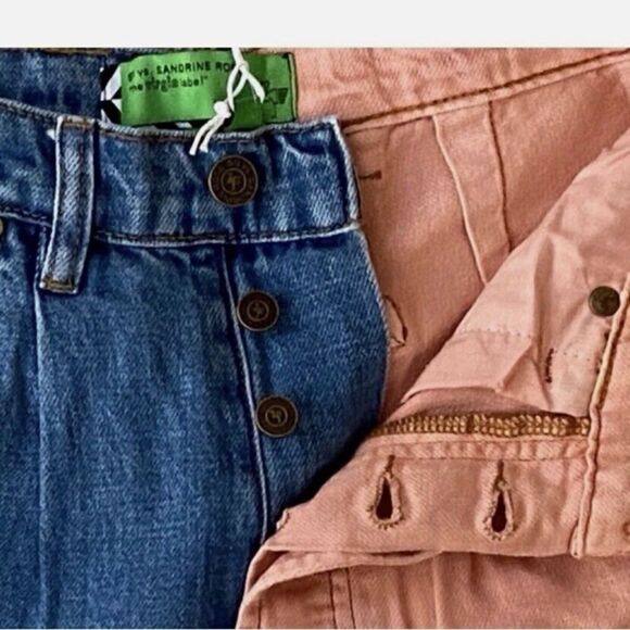 Sandrine Rose Color block Pink/Blue Denim
Lightweight Cotton Pants(Size 27) - Picture 8 of 10